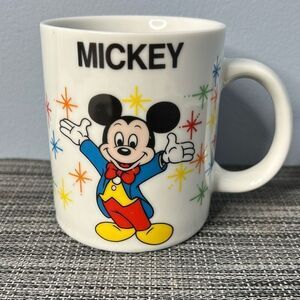 Vintage Disney Mickey Mouse Coffee Mug Souvenir